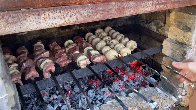 Открыли даЧный сезон.  ШАШЛЫЧОК на даче, чай в Самоваре на дРовах, лепеШки на костре #топыкатегорий
