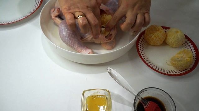 Оригинальная Курица с мандаринами в духовке! #курицас?