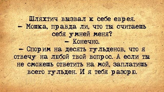 ✡️ Шляхтич и Мошка! Еврейские Анекдоты! Анекдоты Про Евреев! Выпуск #278