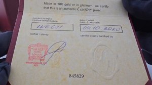 Образцы оригинального сертификата Cartier / проверка юве?