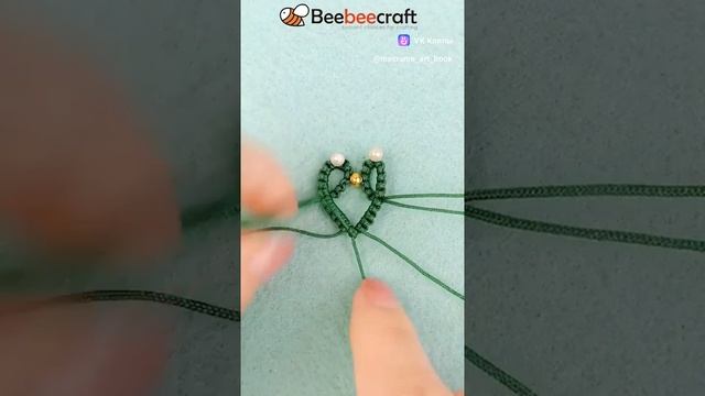 МК по плетению браслета в форме сердечка в технике макраме.