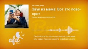 Звук: Звук из мема: Вот это поворот