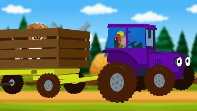 🚜Синий Трактор Везёт Животных 🐮| Едет Трактор - Муль?