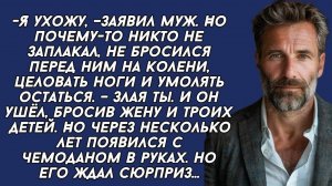 Муж  ушёл, бросив жену и троих детей. Но через несколько лет появился с чемоданом в руках...