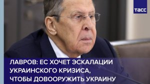 Лавров: ЕС хочет эскалации украинского кризиса, чтобы довооружить Украину