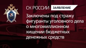 Заключены под стражу фигуранты уголовного дела о многомиллионном хищении бюджетных денежных средств