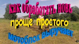 Как обработать новь.Проще простого. Мотоблок нас опять выручает