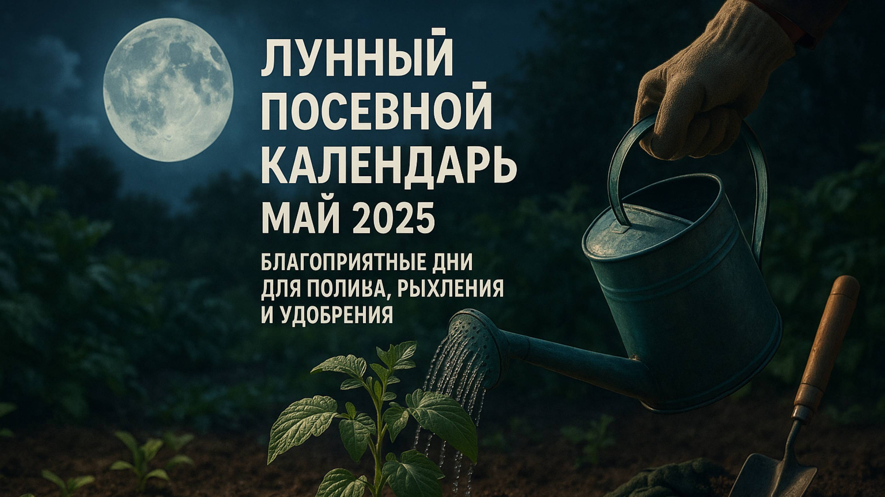 Лунный Посевной Календарь на конец мая 2025 — БЛАГОПРИЯТНЫЕ ДНИ ДЛЯ ПОЛИВА, РЫХЛЕНИЯ И УДОБРЕНИЯ