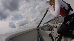 GoPro на оптимисте у Аришки и у Ани на 420-ке