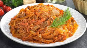 ТУШЕНАЯ КАПУСТА СО СВИНИНОЙ к обеду или на ужин. Вкусно, просто и сытно!  Рецепт от Всегда Вкусно!