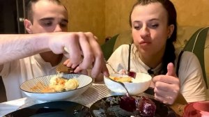 МУКБАНГ ПЕЛЬМЕНИ/САЛАТ ИЗ СВЕКЛЫ/ ОВОЩНОЙ САЛАТ #asmr #mukb