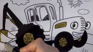 Раскрасить синий трактор🚜