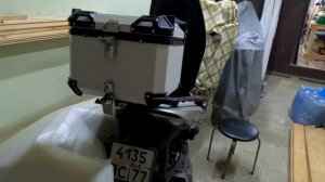 Установка кофра на Zontes 350 E.