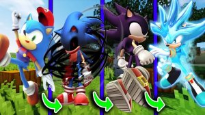 КАК МЕНЯЛСЯ СОНИК И ЕГО ЖИЗНЕННЫЙ ЦИКЛ В МАЙНКРАФТ/ЭВОЛЮЦИЯ СОНИКА В MINECRAFT/SONIC