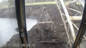 Работает драглайн Вид из кабины