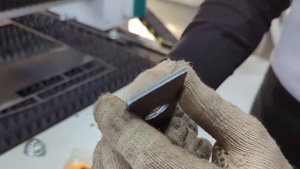 Резка стали 3мм со скоростью 7, 8 м/мин на TS 1530 D