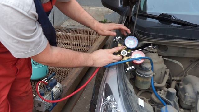 Полная заправка автокондиционера своими руками — на примере Hyundai Solaris