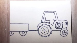 Как нарисовать Красный Трактор. 🚜✏🖌 Животные. Песен