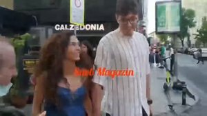 Эбру Шахин и Джеди осман на прогулке