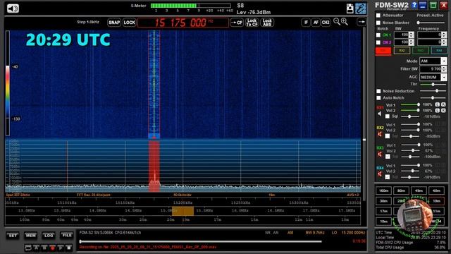 20.05.2025 19:57UTC, [19m, test], Вести ФМ, Григориополь, тест КВ передатчика на Чукотку, 15175кГц
