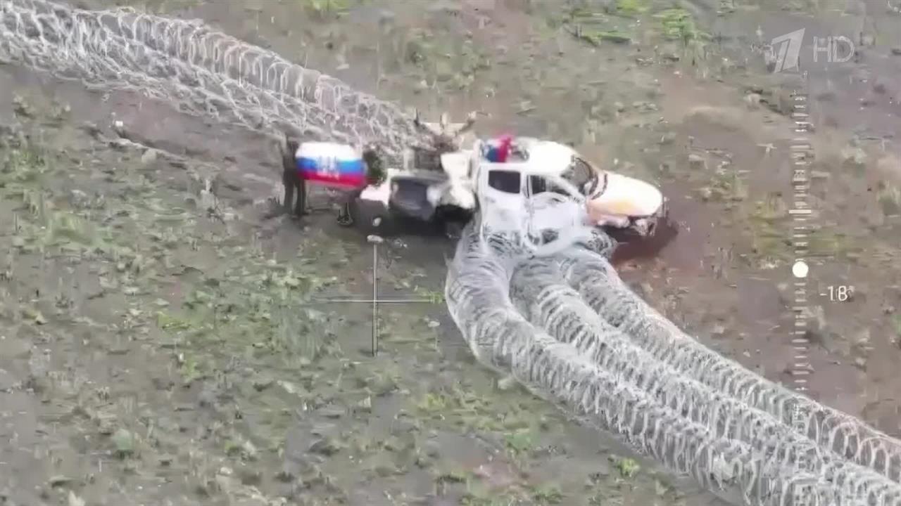 Российский триколор водружен на границе ДНР с Днепропетровской областью: видео