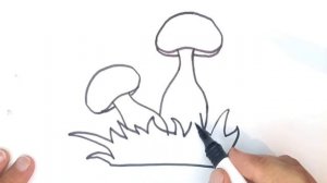 Как нарисовать ГРИБЫ? Простой техника рисование детей