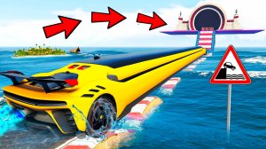 ПРОЕХАЛ ВОДНЫЕ КОЧКИ НА САМОЙ ДЛИННОЙ FERRARI И ОТКРЫЛ КОНТЕЙНЕРЫ В ГТА 5! ЭКСПЕРИМЕНТЫ В GTA 5