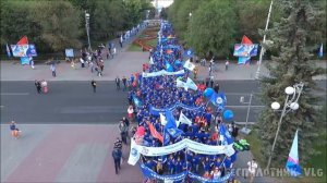 Парад студентов в Волгограде.