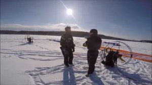 Предполетный инструктаж второго члена экипажа мотопараплана и полет