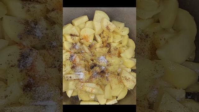 Саңырауқұлақ қуыру. Жаренная картошка с грибами. Қозы?