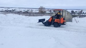 Отвал снеговой на мини погрузчик самодельный
