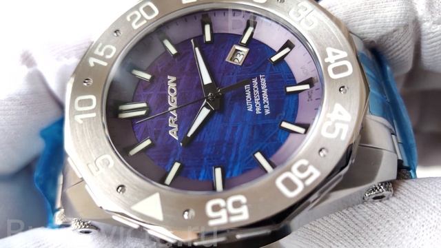 Aragon Sea Charger Meteorite Automatic Men's Watch Крупные Дайверские Механи