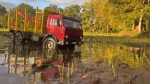 Камаз 43118 лесовоз по грязи kamaz rc 1:10 offroad spintires