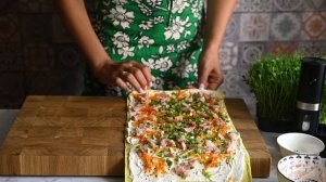 ЛАВАШ С МОРКОВЬЮ ПО-КОРЕЙСКИ И КОПЧЁНОЙ КУРИЦЕЙ