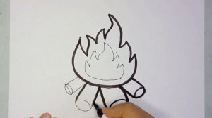 Как нарисовать ОГОНЬ? Простой техника рисование детей