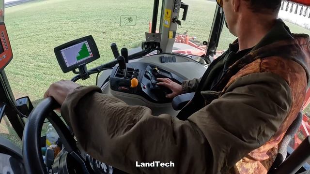 "Причесываем посевы" - трактор Massey Ferguson 6713 и борона Akzent