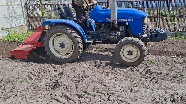 Фрезерование моего огорода минитрактором JINMA 244 смотреть онлайн