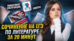 Как писать сочинения ЕГЭ по литературе: объясняю за 20 минут | Умскул