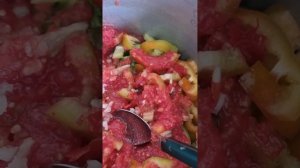 Лечо из огурцов с помидорами и перцем на зиму🥒🍅🌶