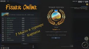 Fisher Online турнир Карпаты 1 место