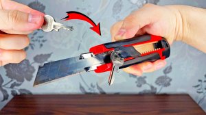 🔧 Вставьте ключ в строительный нож и решите проблему с лезвием за 2 минуты! 🔪 Лайфхак дня!