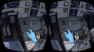 3D VR 360 Запуск авиалайнера