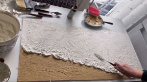 DIY картина шпатлевкой как в Pinterest ✨