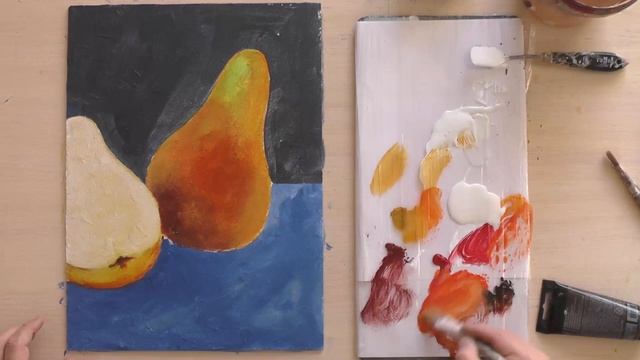 Рисуем реалистично акрилом. Груши. смотреть онлайн