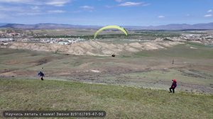 Параплан Hook-6 Niviuk стартует в плотный ветер на Кефире - Дагестан 2025 (ParaDrom)