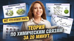 ВСЯ ТЕОРИЯ ПО ХИМИЧЕСКИМ СВЯЗЯМ за 20 минут! | Химия ЕГЭ УМСКУЛ