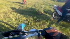 Моё первое падение на кроссовом мотоцикле motoland xr 300 lite.