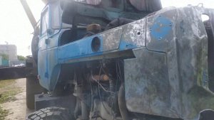 Урал 4320 автокран . Как снять крыло на кабине . Подготов?