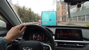 Chery Tiggo 4 pro функция автохолд в действии.