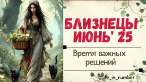 БЛИЗНЕЦЫ ИЮНЬ 2025 ВАЖНЫЕ МОМЕНТЫ
